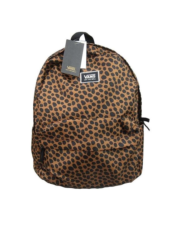 Vans Handbags - Vans Old Skool H20 Backpack School Travel Bag 22L Brown Black Animal Print NEW